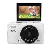ANGGREK Fotocamera Digitale da 64 MP, Videocamera per 4K con Schermo Orientabile da 3 Pollici, Zoom Digitale 18X per la Fotografia e la Creazione di Contenuti in Streaming Live su (WHITE)