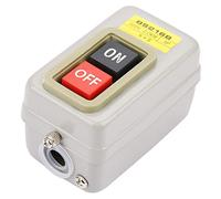 ANGGREK Interruttore del Pulsante 3P Push 3 Pole Alimentazione Switch 3 Fase ON/OFF 110V 220V 380V 15A BS216B con Terminali a Vite per il Controllo del Motore Direttamente