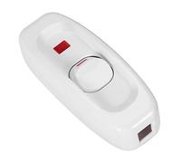 ANGGREK Interruttore ON OFF, Cavo Interruttore Inline AC 250V 10A per Lampada da Tavolo Lampada da Scrivania Lampada Specchio Lampada da Parete con Spia LED (WHITE)