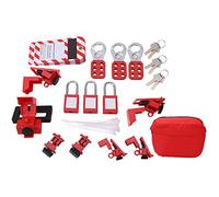 ANGGREK Kit di Lockout Tagout Elettrico Loto con 3 Hasp 3 Lucchetti 12 Tag di Lockout per Impostazioni Chimiche di Potenza di Sicurezza Industriale