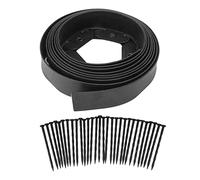 ANGGREK Kit per Bordi Paesaggistici No Dig Bordo per Giardino in PE Bordo per Prato 5 M X 5 Cm con 15 Punte per Aiuole Paesaggistiche Percorsi Anelli di Alberi (5 cm*5 cm*5 m)