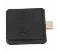 ANGGREK Lettore di Carte ID, Lettore di Carte Intelligenti Tipo C 125Khz Portatile con Cicalino Integrato per (BLACK)