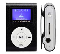 ANGGREK Lettore Musicale MP3, Lettore MP3 Portatile con Mini Clamp/Holder in Metallo con Schermo LCD, Supporta l'archiviazione di Schede di Memoria, Ideale per lo Sport e l'uso all'aperto