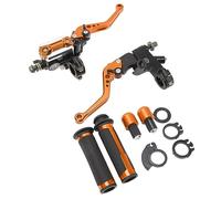 ANGGREK Leva Freno Pezzi, Leva Manubrio in Lega di Alluminio, Distanza Regolabile, 22 Mm per Scooter Bici Sportiva ATV (ORANGE)