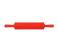 ANGGREK Mattarello, Rullo per Impasto in Silicone con Manici in PP, 30 X 4,1 Cm, Resistenza Al Calore 230°C, for Biscotti Pizza Crostate e Pasta da Forno (rosso)