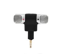 ANGGREK Mini Microfono Stereo Spina Placcata in Oro da 3,5 Mm Angolo Regolabile da 0 a 90 Gradi Connessione Diretta per PC Portatile Registratore Fotocamera