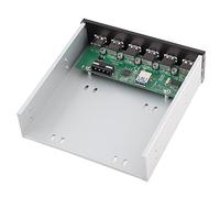 ANGGREK Pannello Frontale USB, Struttura in Metallo, Hub USB a 6 Porte, Conversione unità Floppy, Compatibile con PC Desktop