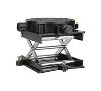 ANGGREK Piattaforma Elevatrice Tavolo Elevatore da Laboratorio in Lega di Alluminio 6,5 Cm Altezza Regolabile Rotazione a 360° Supporto a Forbice Stabile per la Lavorazione del Legno Intaglio Fisica