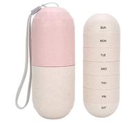 ANGGREK Portapillole 7 giorni Organizzatore settimanale Contenitore per pillole viaggio portatile con guarnizione a prova di umidità per la conservazione quotidiana dei farmaci