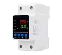 ANGGREK Protettore di Tensione, 2P 63A Display LED Regolabile | Protezione sovratensione e sottotensione, Intervento regolabile su guida DIN, Monitoraggio con display digitale per quadro