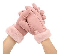 ANGGREK Riscaldanti, Pelle Artificiale, Riscaldati USB, Temperatura Regolabile per le Donne Nello Sci e nell'equitazione