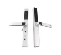 ANGGREK Serratura Intelligente per Porta, Serratura per Porta con Impronta Digitale con Ingresso Senza Chiave, WiFi Integrato e Metodi di Sblocco Multipli, Maniglia Anticollisione, per (SILVER)