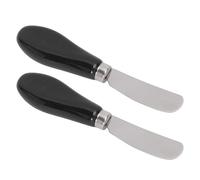 ANGGREK Set Spalmatori Burro 2 Pezzi Coltello Formaggio in Acciaio Inossidabile con Manico in Ceramica 5,2 X 0,7 Pollici Lavabile in Lavastoviglie per Marmellata e Pasticceria Al Burro di Arachidi