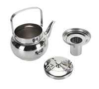 ANGGREK Teiera in Acciaio Inossidabile, Bollitore in Metallo Premium con Filtro Rimovibile per Uso Domestico, Birra Senza Sforzo e Design Elegante per le Riunioni di Famiglia (2L)