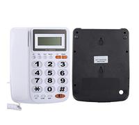 ANGGREK Telefono con Filo con Vivavoce, ID Chiamante, Ampio Display LCD, Uso in Ufficio, Modello KX-2025ClD (WHITE)