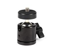 ANGGREK Testa a Sfera Girevole a 360 Gradi Mini Sfera di Supporto Testa a per 1/4 Tripode per la Fotocamera 3/8 Porta Flash con Design Anti-skid da 2,5 Kg di Carico a 360 Panoramica