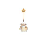 Angioletto Lei bianco | Sevi | Decorazioni albero di Natale in legno. Collezione artigianale | 9x15,5x5cm | Decorazioni natalizie in legno | modello 83107