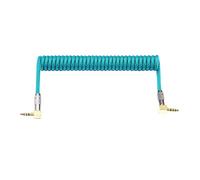 Angitu VIDEOMIC GO Cavo a spirale da TRRS a TRRS da 3,5 mm a molla per tastiera meccanica split RODE Sc7 by VIDEOMIC GO Video Micro-Type Mics Audio Cable cavo audio (da 90 a 90 TRRS bobina 17 cm + blu