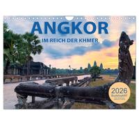 ANGKOR - IM REICH DER KHMER (Wandkalender 2026 DIN A4 quer), CALVENDO Monatskalender: Die Tempel der Götter im schönsten Licht