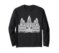 Angkor Wat Arte Lineare Tempio Monumento Maglia a Manica