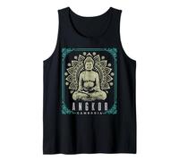 Angkor Wat Cambogia Buddha Tempio Viaggio Souvenir Regalo Canotta
