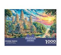 Angkor Wat_ Cambogia Puzzle 1000 Pezzi, Jigsaw Puzzle Impossibile Regali Per Adolescenti E Bambini Home Giochi 38x26cm/1000pcs