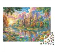 Angkor Wat_ Cambogia Puzzle 1000 Pezzi - Jigsaw Puzzle Regali Per Adulti E Bambini, Gioco Di Sfida Intellettuale, 38x26cm/1000pcs