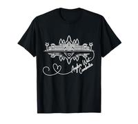 Angkor Wat, Cambogia Signature Heart Art Souvenir Maglietta
