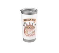 Angkor Wat Cambogia, souvenir da viaggio divertente tempio Khmer Bicchiere termico in acciaio inox doppia parete