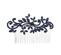 Anglacesmade - Pettine per capelli da sposa, con strass/finti zaffiri, colore: blu, gioiello per matrimoni per donne e ragazze, per balli scolastici, gioielli per capelli per donne e ragazze