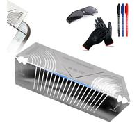 Angle & Arc Marking Tool, Adjustable Linear Arc Dual-Purpose Scriber, Multi-Functional Square Tube Bending Tool, Stainless Steel Precision Flex Marking Tool, Welding Tools (65MM,1PC)