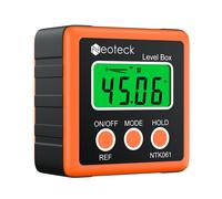 Neoteck Angle Finder Digitale/LCD Goniometro Inclinometro Impermeabile Digitale/Bevel Box Livello Misuratore Angolo Magnetico Auto Spegnimento - Colore Arancione