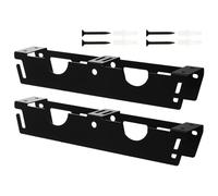 Angle Grinder Holder Wall Mount, 2-Slot Electric Tool Rack with Cord Hooks, Grinder Bracket for Workshop, Garage, Home Renovation, Workbench, Utility Side, 15.75x2.6x2.72 Inches