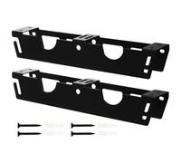 Angle Grinder Holder, Wall Mount Bracket, 15.75x2.6x2.72 Inches, Space Saving Vertical Installation 2 Slot Rack Cord, Hook Organizer for Workshop, Workbench, Home and Renovation Side, Black