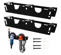 Angle Grinder Holder, Wall Mount Bracket with Cord Hooks, Workshop Tool Organizer, Electric Tools Rack for Home Renovation Workshop Garage Workbench Side Storage, 15.75x2.6x2.72 inches