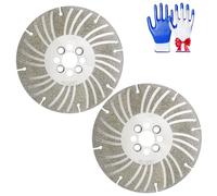 Angle Grinding Wheel - Electroplated Diamond 4½" / 5" / 6" Plus Series,Dual-Grit Turbo Thread Disc,High-Strength Alloy Blade for Metal, Stone,Concrete,Tile Cutting & Grinding (4 ½ ",2SET)