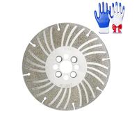 Angle Grinding Wheel - Electroplated Diamond 4½" / 5" / 6" Plus Series,Dual-Grit Turbo Thread Disc,High-Strength Alloy Blade for Metal, Stone,Concrete,Tile Cutting & Grinding (4 ½ ",1SET)