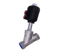 Angle Seat Valve Air Actuated Thread Connection Stainless Steel Thickened Value,