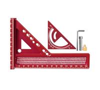 Angle Square, Carpenter Ruler, Portable Precision Marking Tool, Angle Layout Measuring Square, Aluminum Straight Edge Guide for Drafting, Woodworking, Engineering, Carpentry, 20x14x2cm