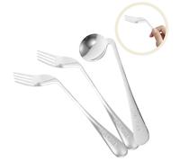 Angled Spoon For Disabled Users Posate Cucchiaio Pratico Forchetta Stoviglie