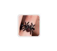 ANGLEQUEEN Anelli punk ragno da donna argento nero ragnatela pipistrello anelli gotici vintage scuro cristallo rosso cuore pietre preziose anelli dichiarazione, Rame, Nessuna pietra preziosa