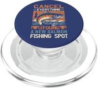 Angler Annulla tutto quello che ho trovato un nuovo punto di pesca al salmone PopSockets PopGrip per MagSafe