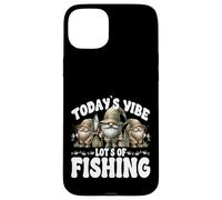 Angler Gnome For Best Fisherman Todays Vibe Lots Of Fishing Custodia per iPhone 15 Plus