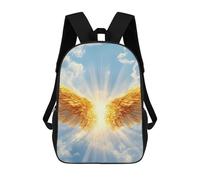 Angles Cute Wings Sun Printed 17 Inch Daypack unisex zaino a tracolla zaino da viaggio per laptop per donne uomini