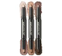 Anglicolor 3PCS Doppia Testa Matitone Ombretto, Ombre Glitter e Matte, Stick Occhi, Ombretti in Crema, Waterproof, Lunga Durata, Altamente Pigmentato, Trucco Senza Rughe