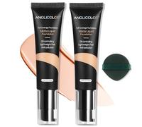 Anglicolor Fondotinta coprente professionale2PCS,Cover up fondotinta anti age,Matte fondotinta coprente lunga durata,Waterproof e leggero,adatto a tutti i tipi di pelle (2PC 103, 60ml)