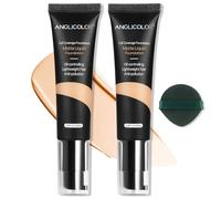Anglicolor Fondotinta coprente professionale2PCS,Cover up fondotinta anti age,Matte fondotinta coprente lunga durata,Waterproof e leggero,adatto a tutti i tipi di pelle (2PC 104, 60ml)