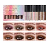 Anglicolor Set per il trucco dell'ombretto dei toni della terra liquida dell'ombretto opaco, consistenza opaca adatta per vari effetti di trucco, non facile da togliere (8 colori B)