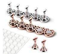 ANGNYA Set di 2 supporti per unghie a pressione, forte magnetismo, per dipingere le unghie, con 200 linguette adesive per unghie, espositore per unghie e supporto per pratica per la casa, fai da te