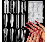 ANGNYA Set di 288 stampi per unghie a doppia forma, 12 stampi, per unghie in gel polimerico, montaggio rapido per manicure, nail art, design fai da te, 12 misure